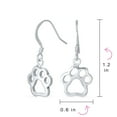 thumbnail image 5 of Bling Jewelry Womens Dog Bone & Paw Print Layering Chain Link Bracelet & Earrings Set Sterling Silver, 5 of 6
