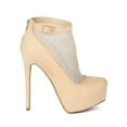 thumbnail image 2 of Qupid BC31 Women Suede Mesh Almond Toe Platform Stiletto Heel Bootie, 2 of 6