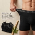 thumbnail image 4 of Men's Underwear Bamboo Viscose Boxer Briefs Ultra Breathable, No Riding Up / Waistband 4-Pack Size XL, 4 of 7