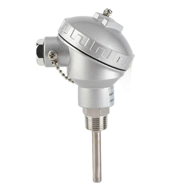 Resistance Temperature Detector PT100 Temperature Sensor Probe 1/2" NPT Thread Thermocouple Terminal Head(PT 50mm)