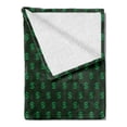 thumbnail image 2 of Money Soft Flannel Fleece Throw Blanket, Pattern of Dollar on Dark Green Background Monetary Sign of USA, Cozy Plush for Indoor and Outdoor Use, 50" x 70", Hunter Green Lime Green, by Ambesonne, 2 of 5