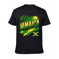 thumbnail image 5 of T-shirt Jamaica Flag Map  Soft Cotton Adult Heat-Transfer Graphic T-Shirt - 180g Breathable Fabric, Unisex Summer Casual Wear with Durable Heat-Printed Design, 5 of 9