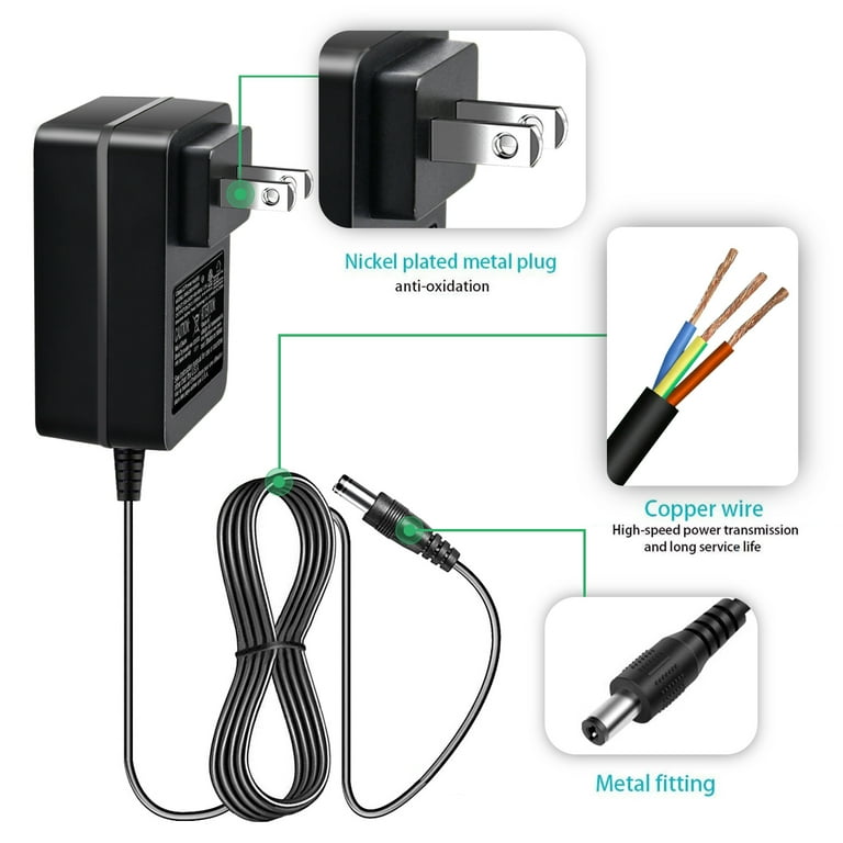 Tonton 5M/16.4Ft Câble Extension DC Pour Echo Show 10, Echo Show 2nd Generation, Echo Plus 2nd Gen, Echo Dot 3rd 4.th Generation, 20AWG Cuivre, Extension DC, 5M Noir