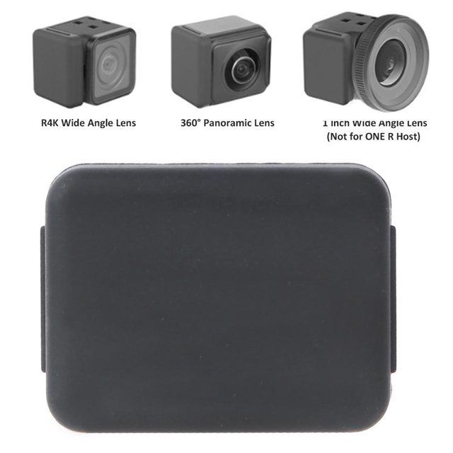 Ccdes Sunnylife Silicone Souple Noir Lentille Interface Protection Anti-Poussière pour INSTA360 un R Lentille, Couvercle de Protection en Silicone pour Objectif, Couvercle de Protection de l'Interface pour Objectif