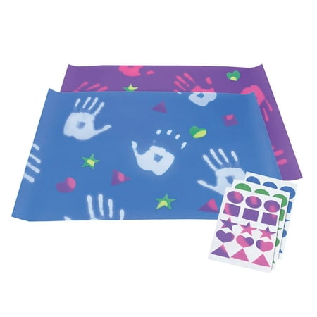 Chameleon Brandz Color Changing Table Place Mats - Set of 2 with Sticker Sheets - Purple and