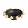 thumbnail image 6 of Contemporary Large Bowl with Wooden Knobs for Coffee Table Decor - Decorative Centerpiece Table Decorations for Home Display - Elegant Kitchen Counter, Key, or Candy Bowl Accent - 5", Black, 6 of 13