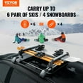 thumbnail image 3 of Universal Ski Snowboard Roof Rack for Cars - 31.7" Lockable Snow Ski Carrier, Fits Most Vehicles (31.7 Inch), 3 of 11