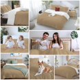 thumbnail image 6 of Pure Khaki Bedding 3 Piece Duvet Cover Set Queen Size, Simple Solid Color Soft Microfiber Comforter Cover with Zipper Closure & Pillowcases, Wrinkle & FadeResistant Quilt Cover, 6 of 9