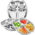 thumbnail image 5 of Ikohbadg Stainless Steel Kids Divided Plates, Car-Shaped Meal Tray for Toddlers, Babies & Kids, Safe, Non-Toxic, Fun Eating Dish for Healthy Diets, Perfect Dinnerware for Children, 5 of 9