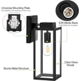 thumbnail image 3 of Large Size Outdoor Wall Lights,16 Inch Wall Lantern, Waterproof Exterior Wall Sconce, Anti-Rust Wall Mounted Lighting with Glass Shade, Matte Black Lamp with E26 Socket for Porch, Front Door , 2 pack, 3 of 7