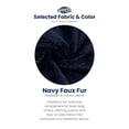 thumbnail image 2 of Ultimate Sack 6000 6-Foot Bean Bag Chair Oversized Foam Lounger, Navy Fur Cover, 2 of 6