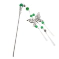 thumbnail image 3 of Horquilla para el cabello Yinane con borlas de mariposa verde, 3 of 8