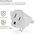 3 Prong to 2 Prong Polarized Grounding Adapter Wall Outlet Converter, 3