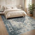 thumbnail image 3 of ODIKA 8'x10' Washable Area Rug Large Vintage Beige Distressed Border Scroll Dining Table Are for Living Room, Under Sectional, Family , Durable, Non-Slip, 3 of 7