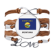 thumbnail image 1 of Pulsera de cuero Negro trenzado pulsera de cuerda de amor Unbranded M, 1 of 3