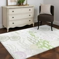 thumbnail image 4 of Rectangle Area Rugs 3 x 5 Ft, Coastal Sage Green Non-Slip Residential Carpet, Ocean Coral Starfish Jellyfish Indoor Crawling Mats Runner Rugs for Living Room/Dining Room/Bedroom, 4 of 8