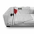 thumbnail image 3 of Love Soft Flannel Fleece Throw Blanket, Red Heart in Writing Marks Romantic Love Simple Classic Valentines, Cozy Plush for Indoor and Outdoor Use, 50" x 60", Red Black White, by Ambesonne, 3 of 6