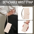 thumbnail image 6 of Crossbody Wallet Case for iPhone 16 Pro Max, with Detachable Shoulder Strap & Wrist Strap, Magnetic Clasp Flip Kickstand Card Holder, PU Leather Shockproof for Women Girls Purse Cover, Beige, 6 of 14
