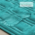 thumbnail image 6 of Clara Clark Bathroom Rugs, Velvet Memory Foam Bath Mat, Ultra Soft Non Slip and Absorbent - Waffled - Small - Teal, 6 of 6