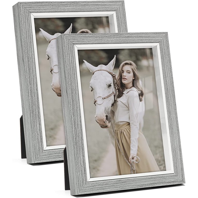 4x6 Picture Frame Wood Pattern Distressed White Photo Frames Packs