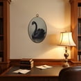 thumbnail image 4 of Moody Canvas Wall Art Black Swan Vintage Moody Animal Dark Victorian Gothic Gothic Aesthetic Rustic Oval Framed Canvas Prints Vintage Wall Hanging Decor for Home Decorations 8.6"x11.4", 4 of 7