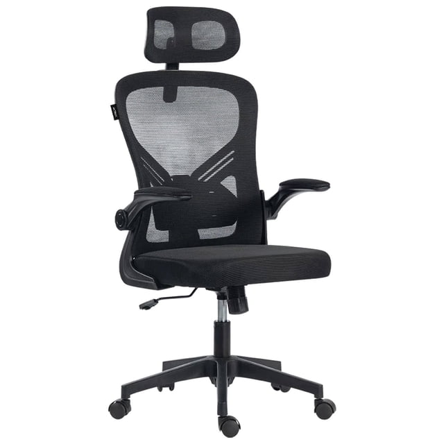 Silla de Oficina Flux Base EC343HR, Reposabrazos Abatibles, Soporta hasta 100Kg, Color Negro