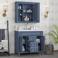 thumbnail image 2 of 36" Bathroom Vanity Cabinet with Top Sink, Modern Storage Cabinet with 2 Soft Closing Doors and 2 Drawers Mirror Cabinet, 2 of 8