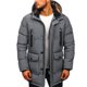 thumbnail image 5 of Gibobby Chamarras para hombre invierno chamarra de invierno para hombre, chamarra acolchado para rompevientos(Gris oscuro,G), 5 of 5