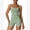 Green, variant on IDOPIP 2 Pieces Workout Sets for Women Cross Back Tank Top Matching High Waist Biker Shorts Sports Bra Gym Leggings Yoga Pilates Outfits Tracksuit