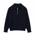 thumbnail image 7 of Women's Knit Sweater Tops Pullovers with Round Neck Long Sleeves Loose Fit Solid Color Soft Casual Daily Wear Work Office Vacation Fashion Essential Gift for Women | HAODEJW,Brown M, 7 of 7