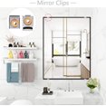 thumbnail image 4 of 8Pcs Premium Mirror Clips Mirror Brackets Frameless Glass Wall Hanging Fixing Kit,Mirror Hanger Clips,for Bathroom Living Room, 4 of 5