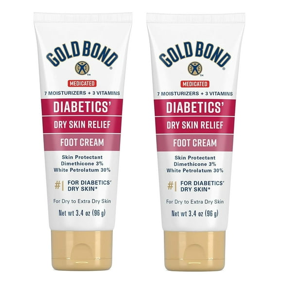 Crema para pies Gold Bond Ultimate para piel seca para diabéticos, 100 ml x2