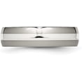 thumbnail image 4 of Chisel Titanium Polished with Sterling Silver Inlay 6.2mm Band - Ring Size 8.0, 4 of 8