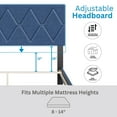 thumbnail image 4 of Boyd Sleep Diamond Blue Linen Twin Size Fully Upholstered Platform Bed Frame with Adjustable Headboard, Qualified Box Spring or Foundation Required for Use, 4 of 14