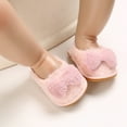 thumbnail image 5 of HBYJLZYG Baby Shoes Non-Slip Slippers Anti-Slip Prewalker Shoes, Toddler Infant Kids Baby Girls Boys Furry Bow Antiskid Shoes First Walkers Shoes, 5 of 9