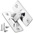 thumbnail image 1 of Bolt Lock Stainless Steel 90 Degree Latching lock home Bolt Home Door Security Latch Home Door Guard Silver Lock, 1 of 9