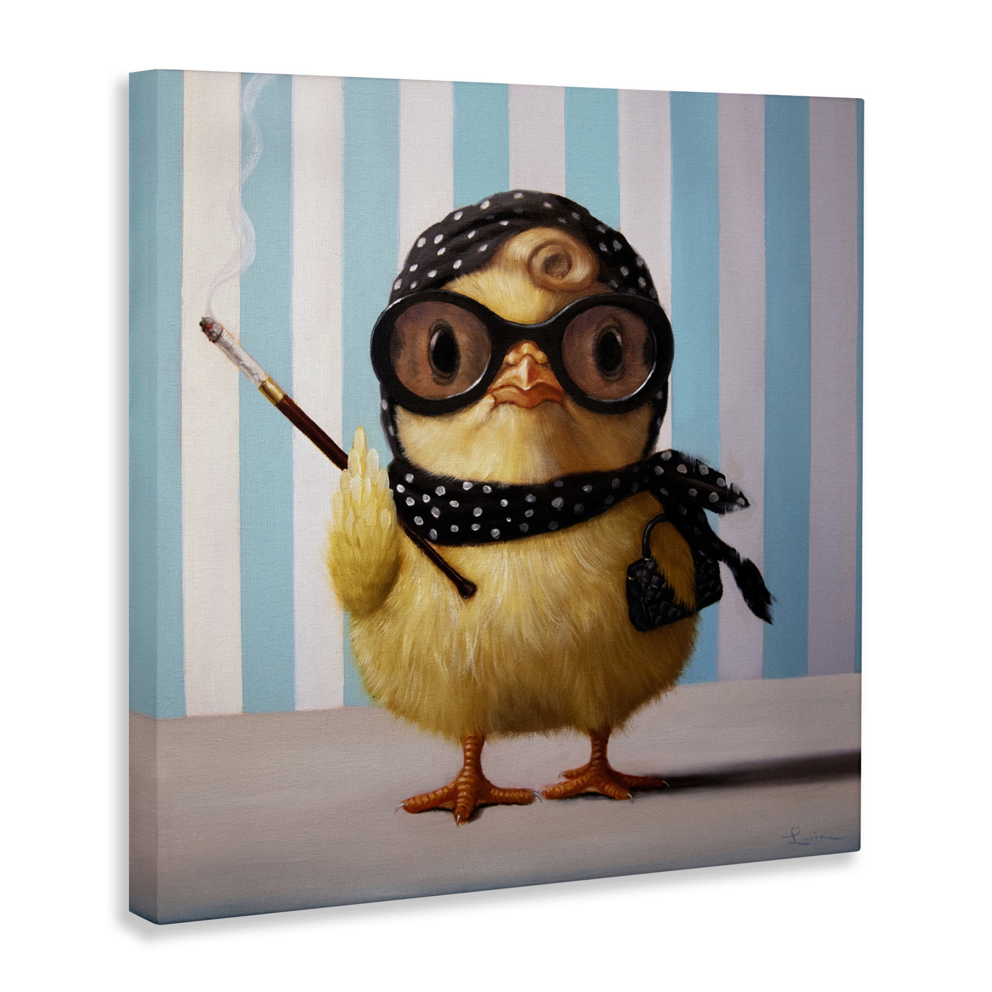 Stupell Industries Audrey Henburn Famous Chick Canvas Wall Art, design by Lucia Heffernan