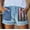 Light Blue, variant on OKBOP Blue Womens Shorts Athletic- Drawstring Casual Independence Day Relaxed Fit Wide-Leg Jeans Shorts