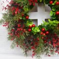 thumbnail image 1 of Guirnalda De Navidad Bayas Rojas Artificiales Guirnalda De Eucalipto Decoración De Navidad Decoración De La Pared De La Sala De Estar ANGGREK  No, 1 of 8