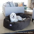 thumbnail image 2 of Majestic Pet Faux Suede Bagel Pet Bed for Dogs, Calming Dog Bed Washable, Small, Black, 2 of 7