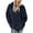 Navy, variant on Ohufall Hoodies for Women, Sweatshirt for Women New Long Sleeve Hooded Jacket Solid Color Pocket Casual Loose Plush Sweater
