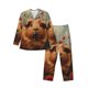thumbnail image 1 of Balery Rose Cute Guinea Pig Pijama para Hombre de Dos Piezas con Manga Larga, Conjunto de Dormir y Descanso Suave con Bolsillos-Medium, 1 of 7