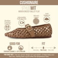 thumbnail image 3 of Cushionaire Wit Hand Woven Womens Flats, Comfortable Mary Jane Ballet Flat with Adjustable Buckle Braided Strap and Cushioned Memory Foam, 3 of 22