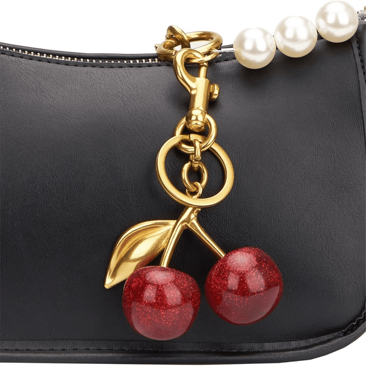 　Cherry　さくらんぼ　Cherries Bag Charm INGHOOD Cherry Bag Charm, Cherry Keychain Accessory Purse
