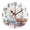 Black, variant on Round Art Wall Clock Vintage Oil Painting Texture Decorative Clock Gold Pointer, Multi-Purpose Desktop & Hanging Creative Decor Clock for Home Living Room Colorful Ferris Wheel