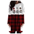 thumbnail image 2 of Womens Dress Shirts Christmas Long Sleeve Tops Santa Printed Pullover Loose Plus Size T-Shirt Blouse With Pockets, 2 of 4
