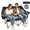 Black, variant on PNKKODW Oversized Padded Double Camping Chair Heavy Duty Folding Loveseat Supports Up to 800 lb 2 Person Outdoor Lawn Chair with Cooler Bags and Wine Glass Holders