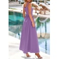 thumbnail image 2 of Vestido PRETTYGARDEN casual de verano sin mangas maxi morado S, 2 of 9