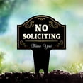 thumbnail image 3 of No Soliciting Yard Sign with Metal Stakes, Outdoor Sign for House, Home, Front Door, Business, Lawn, Garden Decor (8 INCHES), 3 of 10