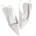 thumbnail image 3 of Women Kitten Heels Slingback Low Heel Pumps Dress Shoes for Women Closed Pointed Toe Pearl Heels for Work Wedding Bridal, 3 of 8